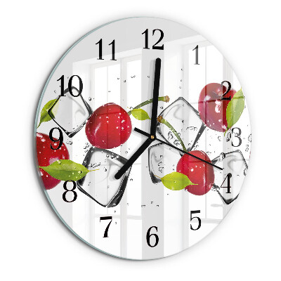 Wanduhr rund Kirscheis