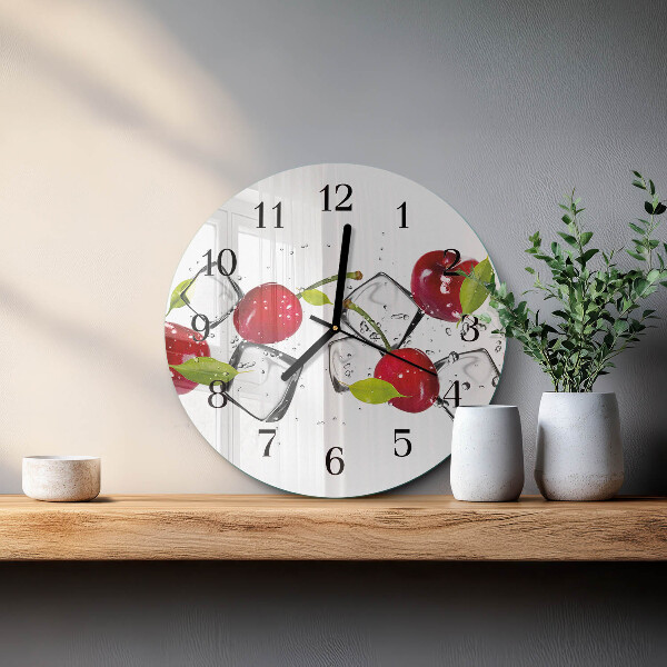 Wanduhr rund Kirscheis