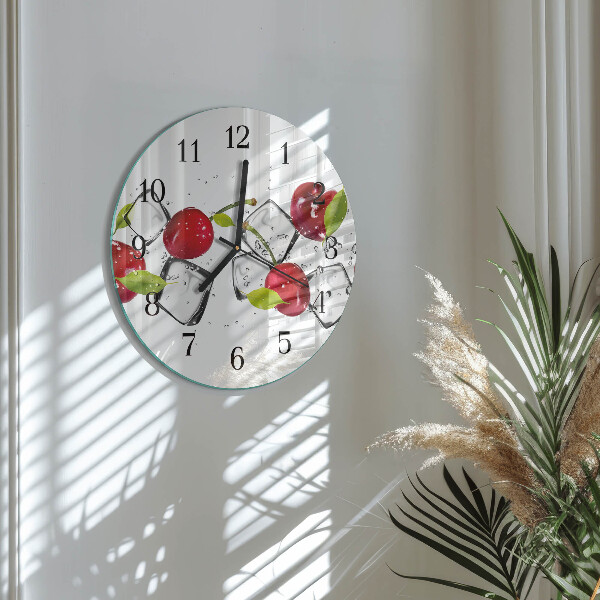 Wanduhr rund Kirscheis