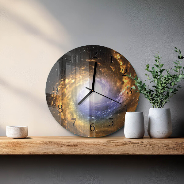 Wanduhr rund Kosmos
