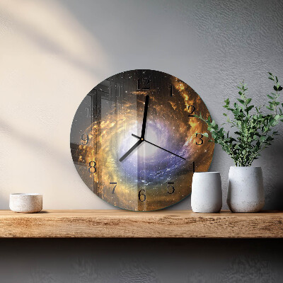 Wanduhr rund Kosmos