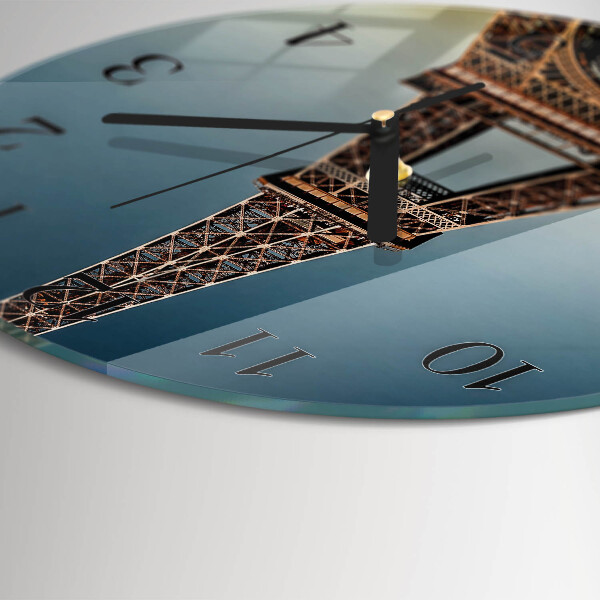 Wanduhr rund Eiffelturm