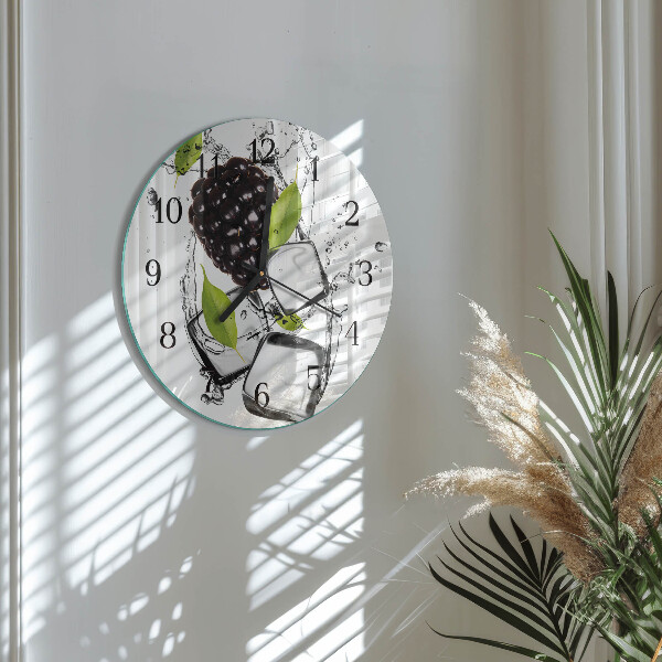Wanduhr rund Brombeere