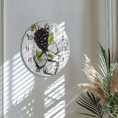 Wanduhr rund Brombeere