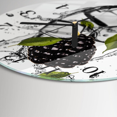 Wanduhr rund Brombeere