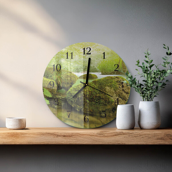 Wanduhr rund Natur