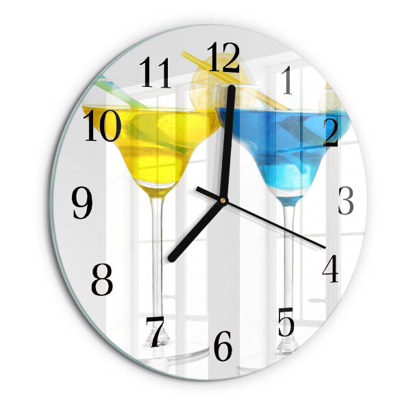Wanduhr rund Cocktail