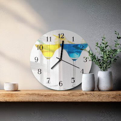 Wanduhr rund Cocktail