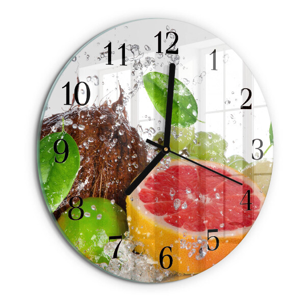 Wanduhr rund Obst