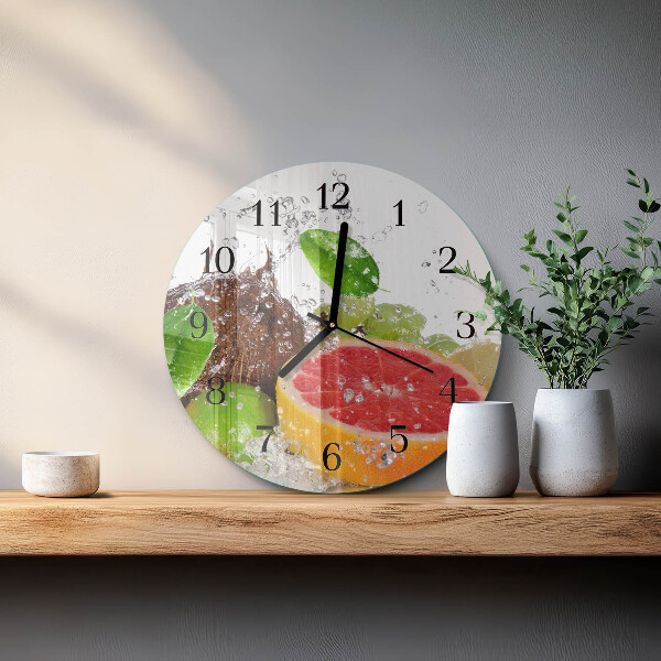Wanduhr rund Obst