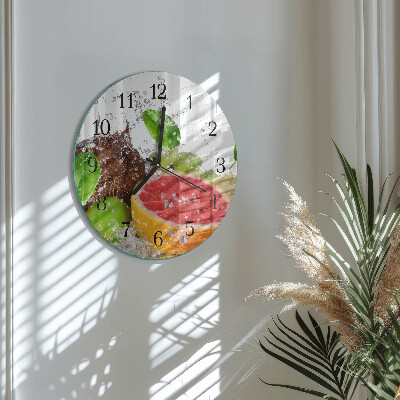 Wanduhr rund Obst
