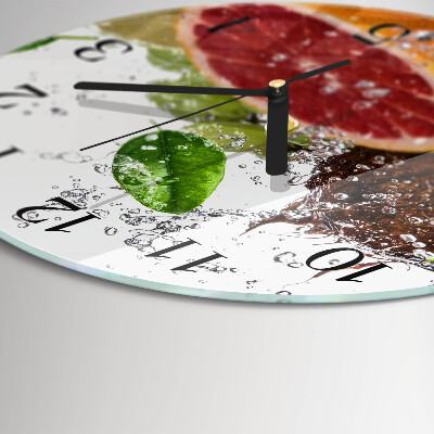 Wanduhr rund Obst