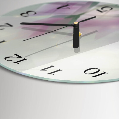 Wanduhr rund Blumen