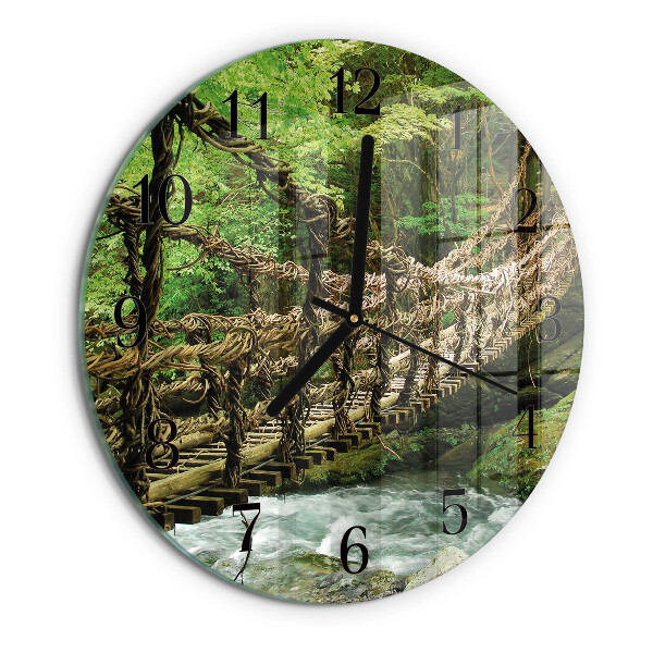 Wanduhr rund Seilbrücke