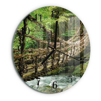 Wanduhr rund Seilbrücke