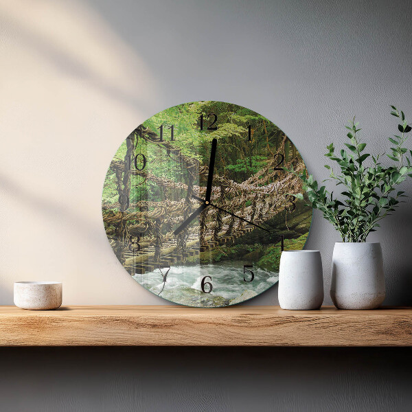 Wanduhr rund Seilbrücke