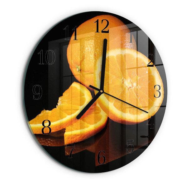 Wanduhr rund Orangen