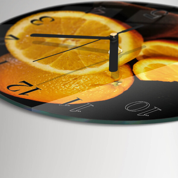 Wanduhr rund Orangen