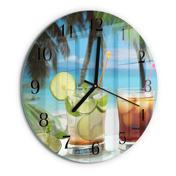 Wanduhr rund Cocktail