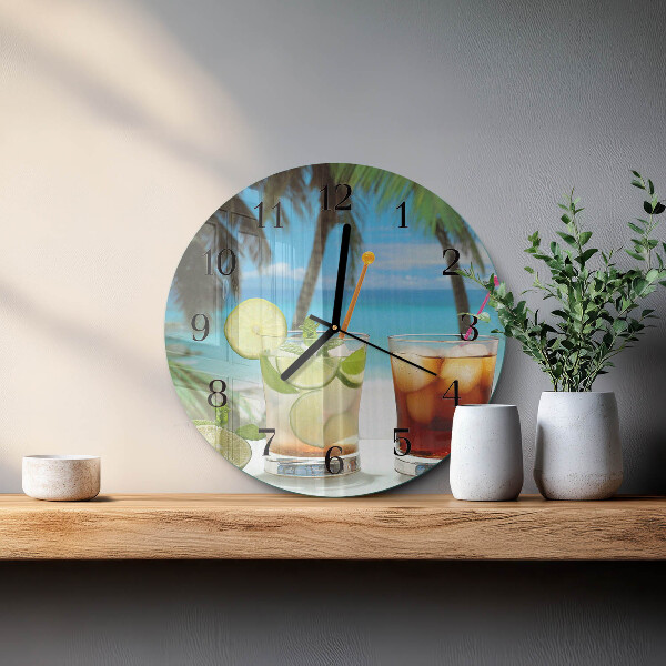 Wanduhr rund Cocktail