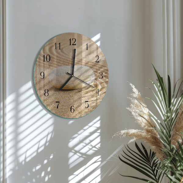 Wanduhr rund Steinsand
