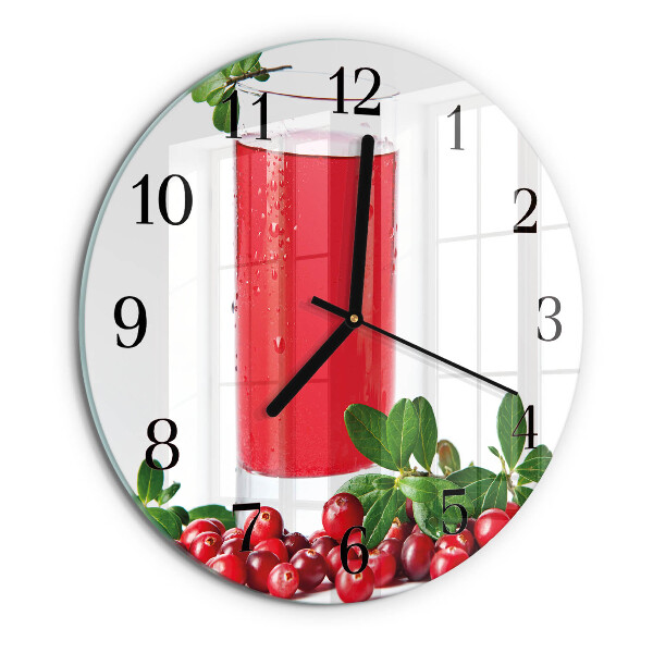 Wanduhr rund Cranberries