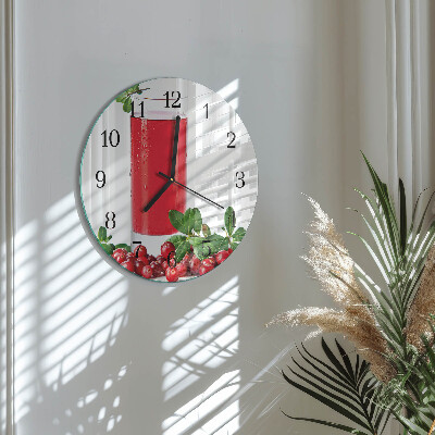 Wanduhr rund Cranberries