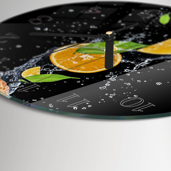Wanduhr rund Orangen