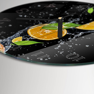 Wanduhr rund Orangen