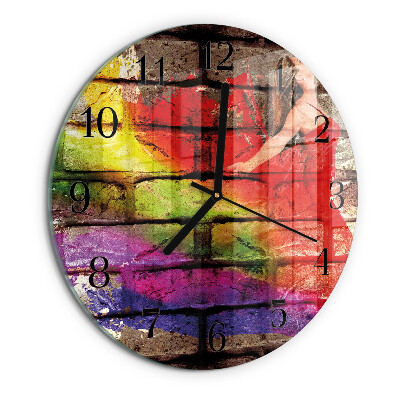 Wanduhr rund Ziegel