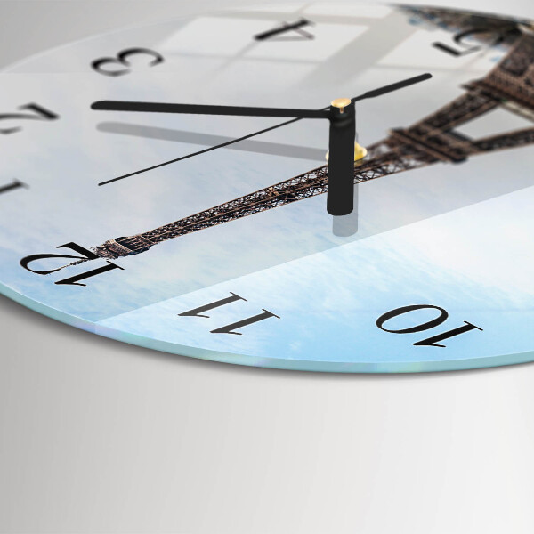 Wanduhr rund Eiffelturm