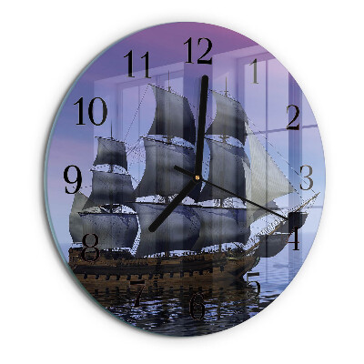Wanduhr rund Segeln