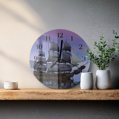 Wanduhr rund Segeln