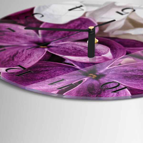 Wanduhr rund Blumen