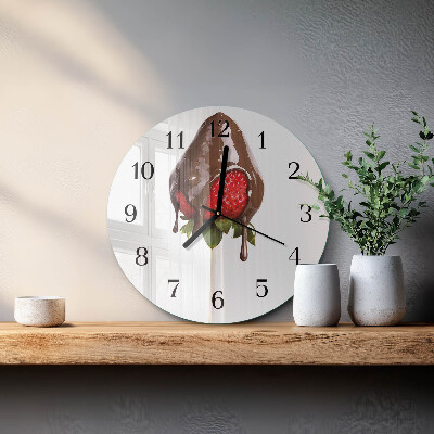 Wanduhr rund Schokolade