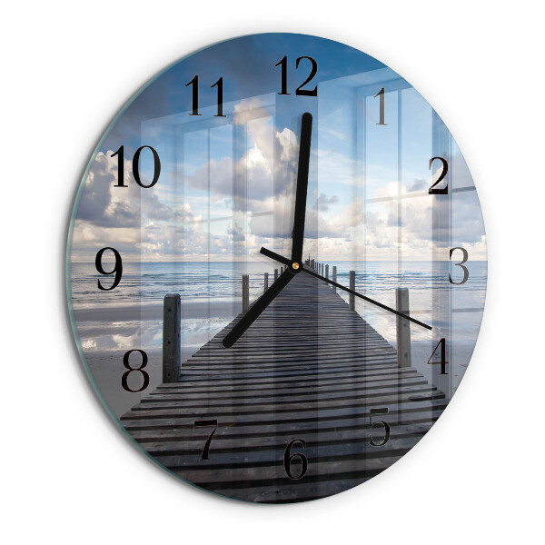 Wanduhr rund Brücke