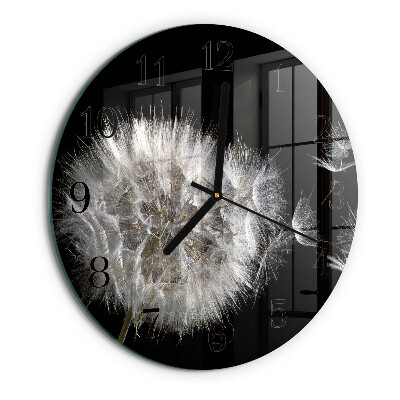 Wanduhr rund Löwenzahn