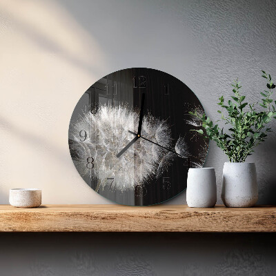 Wanduhr rund Löwenzahn