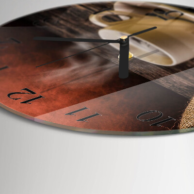 Wanduhr rund Kaffee