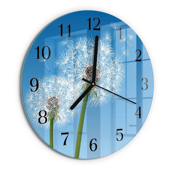 Wanduhr rund Löwenzahn