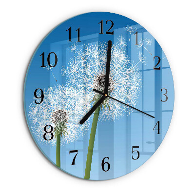 Wanduhr rund Löwenzahn