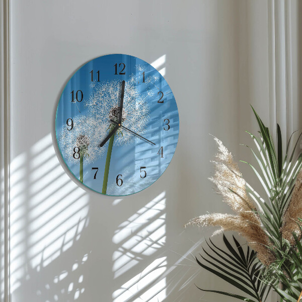 Wanduhr rund Löwenzahn
