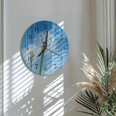 Wanduhr rund Löwenzahn