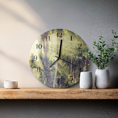 Wanduhr rund Palmen