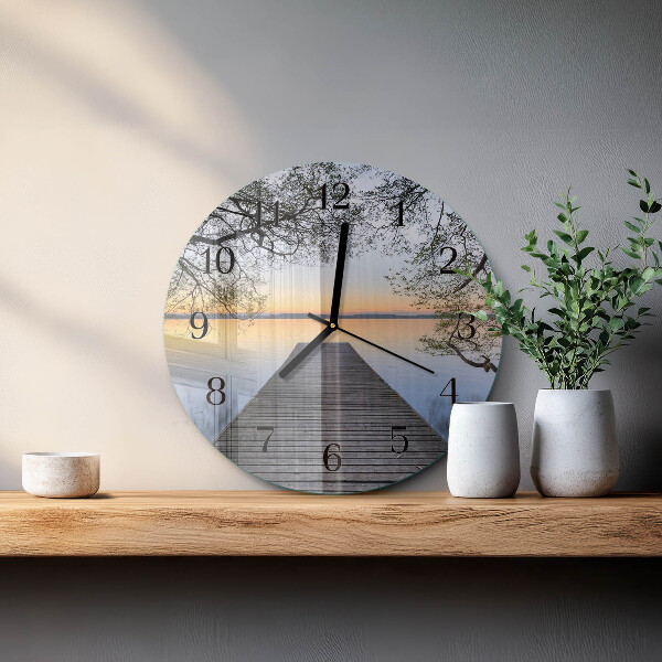 Wanduhr rund Dämmerung