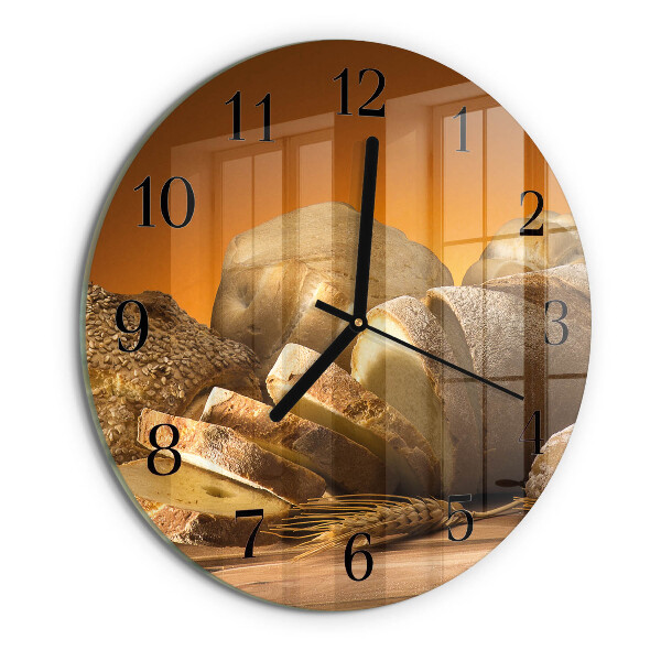 Wanduhr rund Brot