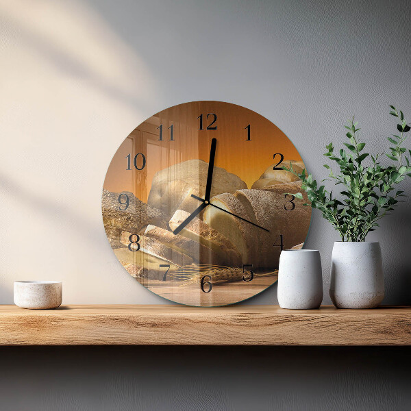 Wanduhr rund Brot