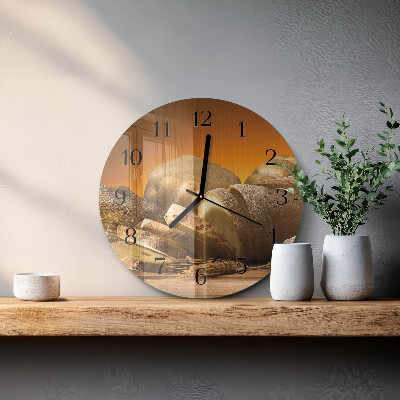 Wanduhr rund Brot