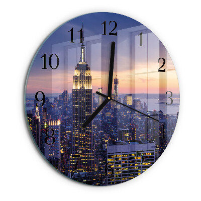 Wanduhr rund Stadt