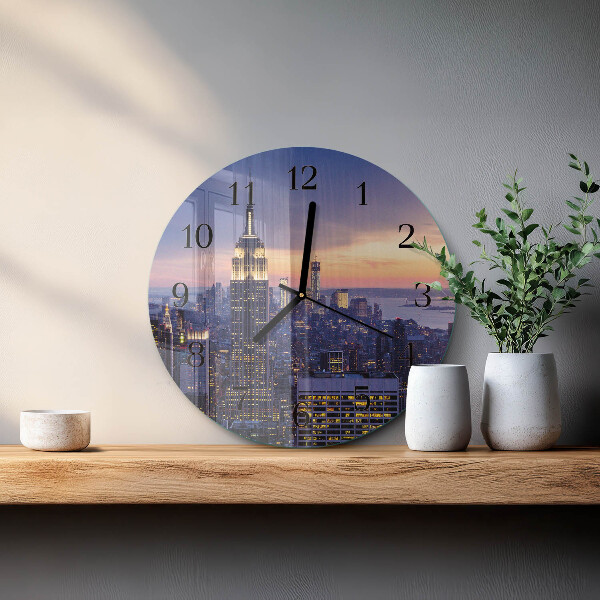 Wanduhr rund Stadt